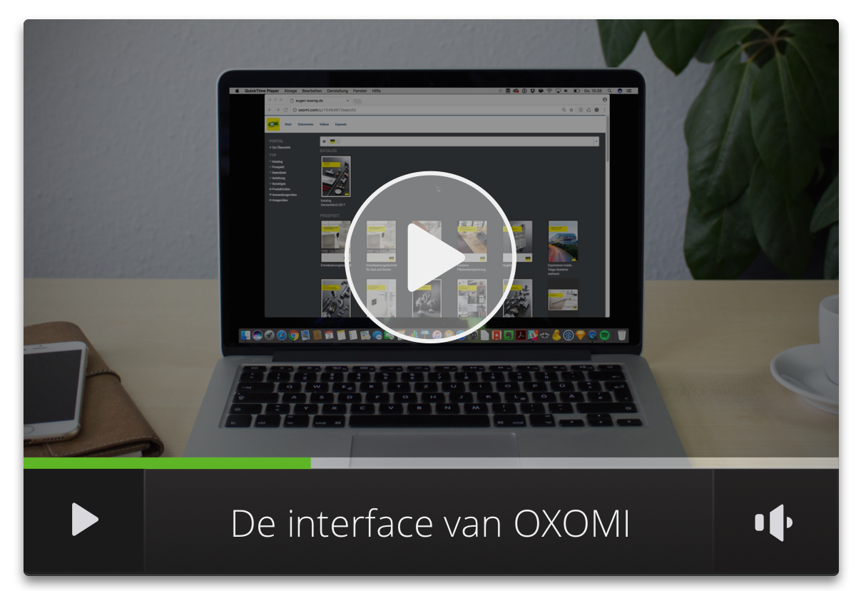 De interface van OXOMI